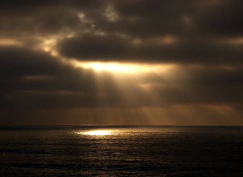 Rays of Light over the ocean
